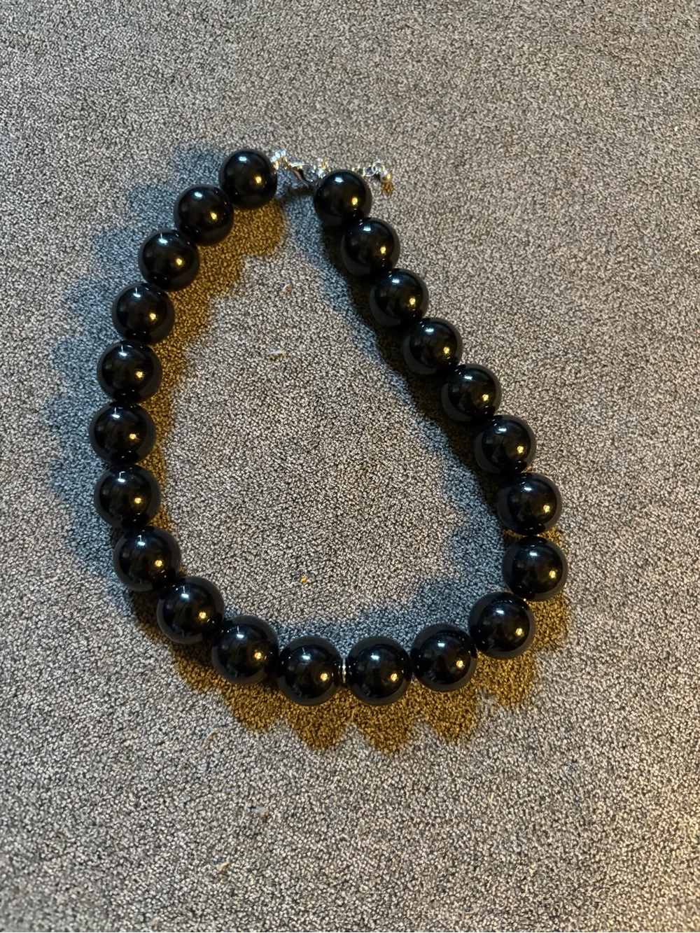 Statement Black Beaded Necklace for Women